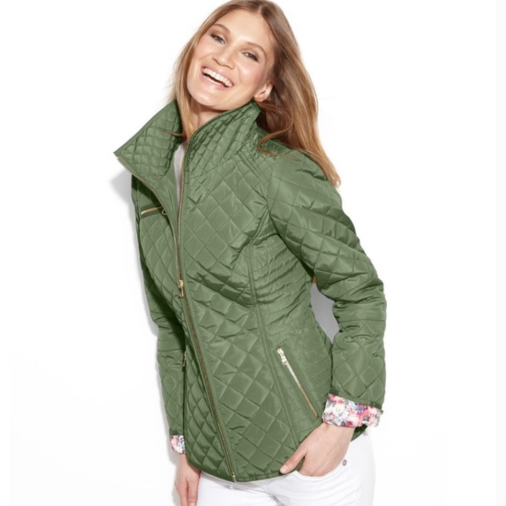 NEVER WORN Jessica Simpson Quilted Jacket Green/M
